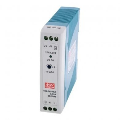 MDR-20-12 Mean Well fonte de alimentação 12v 1,67a