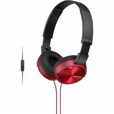 MDR-ZX310AP/RQ Sony Headphone com Microfone Vermelho e Preto
