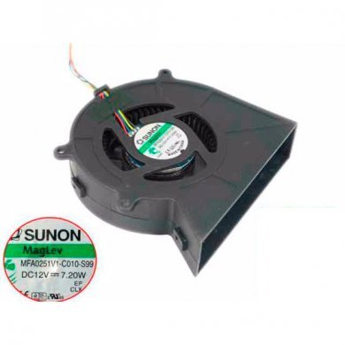 Sunon Fan DC12V 7.20W F1A13T Bare Fan 4 Pins