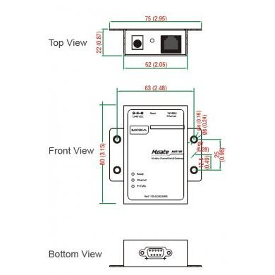 MGATE-MB3180 Moxa Gateway Modbus TCP para Modbus RTU/ASCII
