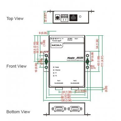 MGATE-MB3280 Moxa Gateway Modbus TCP para Modbus RTU/ASCII