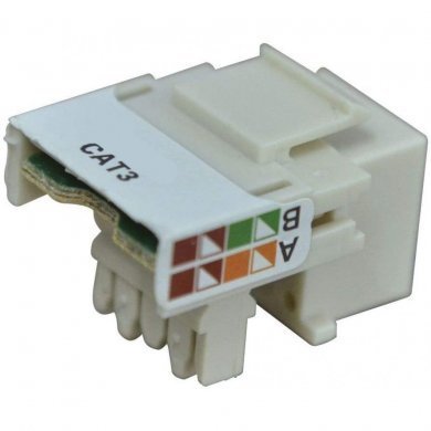 MI7104 Conector RJ11 CAT3 6x4 femea mega polo bege