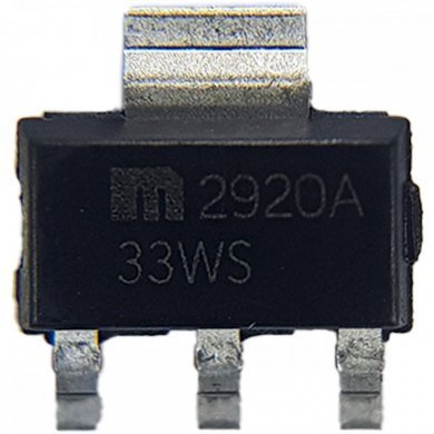 CI 2920A 33WS regulador 3.3V 400mA SOT3 SMD