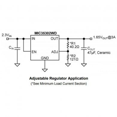 Ci regulador de tensão linear ajustavel MIC 35302WD