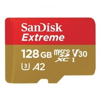 MICROSDXC Sandisk Extreme A2 C10 U3 4k 100mb/s 128gb