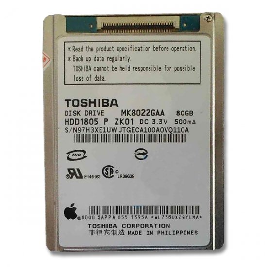 TOSHIBA CNC Board CRB1 H2305092 動作保証 MK8022GAA HD Zif Toshiba 80GB ATA 6 4200RPM 2MB