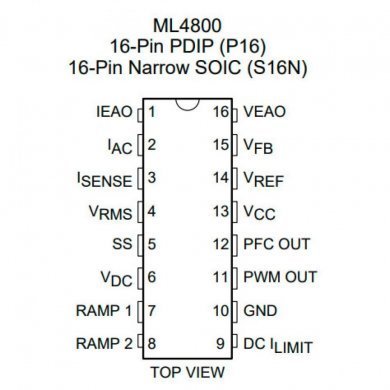 ML4800CP IC PFC PWM Controller Combo PDIP-16