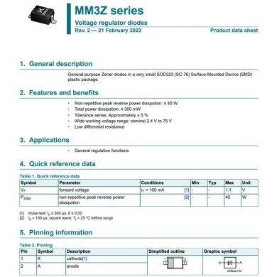 MM3Z12VT1G 10x Diodo Zener 12V 500mW SMD SOD-323 SC76