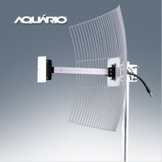 Antena Direcional Aquário MM2420 Grade - Frequência: 2.4 GHz - 2.5 GHz, Ganho: 20 dBi + - 1 dB, Conector: N Fê