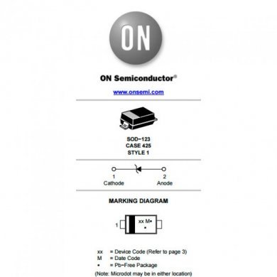 MMSZ5268BT1G Diodo Zener 82V 500mW SOD-123