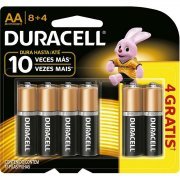 Duracell Pilha Alcalina AA 1,5V 12 Unidades Duralock 