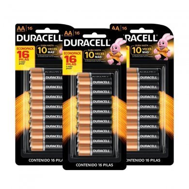 MN1500B16 Duracell Pilha Alcalina AA 1.5V 16 Unidades