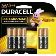 Duracell Pilha Alcalina AAA 1.5V 12 Unidades Duralock