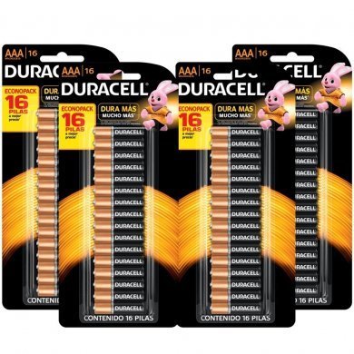 MN2400B16 Duracell Pilha Alcalina AAA 1.5V 16 Unidades