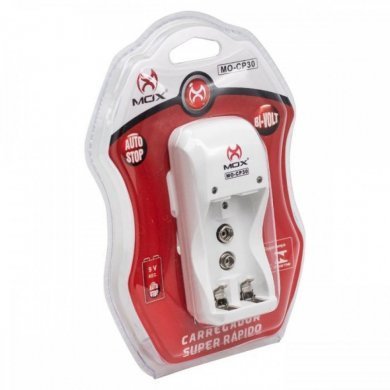 MO-CP30 Mox CARREGADOR DE PILHA e Bateria de 9V