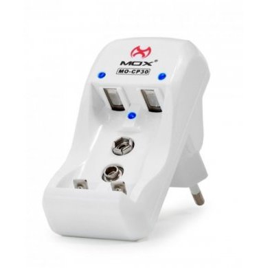 MO-CP30 Mox CARREGADOR DE PILHA e Bateria de 9V
