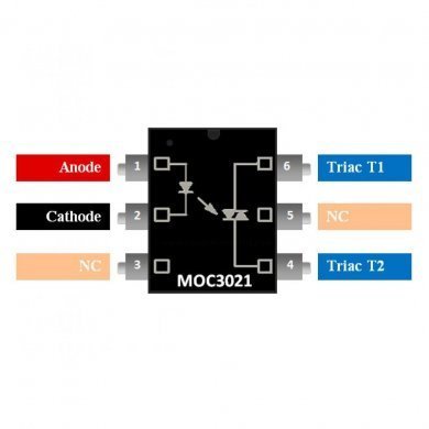 Optoacoplador Triac AC OUT 1CH 400V 6P (Kit 10und)