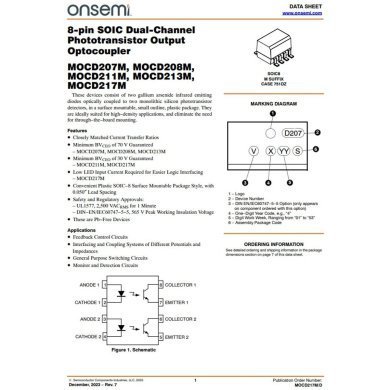 MOCD217R2M 5x Optoacoplador D217 de 2 canais 2.5kV SOIC-Narrow-8