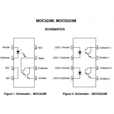 Optoacoplador D223 8 pinos 2 canais SOIC-Narrow-8