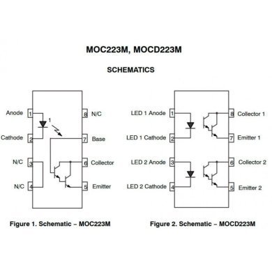 MOCD223R2M-KIT20X 20x Optoacoplador D223 8 pinos 2 canais SOIC-Narrow-8