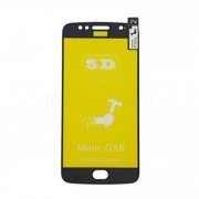 Pelicula 5D Gel para Motorola Moto G5S Flexível, Borda Preta