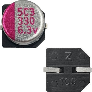 MP6VL330MC5R7 10x Capacitor Eletrolitico Polimero Aluminio 330uF 6.3V