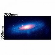 Exbom mousepad speed gamer extra grande 70x35cm Galáxia 3mm antiderrapante com bordas costuradas