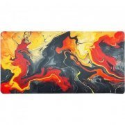 Exbom mousepad speed gamer extra grande 70x35CM Arte Abstrata 3mm antiderrapante bordas costuradas