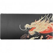 Exbom mousepad speed gamer extra grande 70x35CM Dragão de fogo 3mm antiderrapante bordas costuradas
