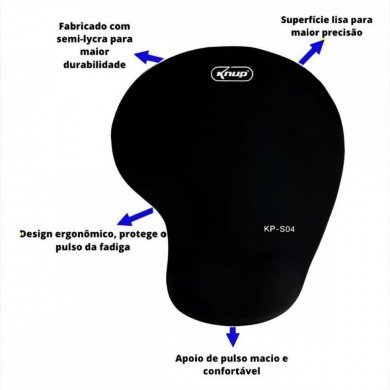 MP-AU2319A Mousepad Ergonômico com Apoio de Pulso em Gel