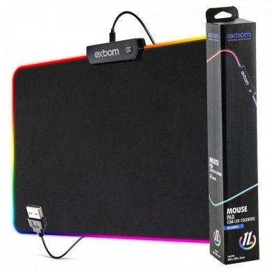 MP-LED2535 Exbom mousepad gamer 35x25 com LED RGB