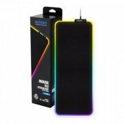 Exbom mousepad gamer 80x30 com LED RGB 11 efeitos, borda costurada, base emborrachada