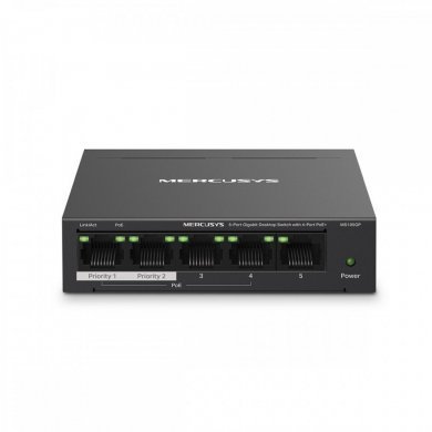 MS105GP Mercusys Switch 5 Portas Gigabit POE+ 65W