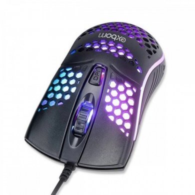 MS-C32-BK Exbom mouse gamer RGB colmeia ultraleve preto