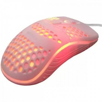 MS-C32-PK Exbom mouse óptico ultraleve rosa colmeia c/Led RGB