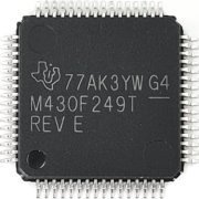 MCU 16bit MSP430 RISC 60KB Flash 2.5V 3.3V 64Pin ADC 12Bit, 48 I/O, Data Converter AD: 8x 12bit