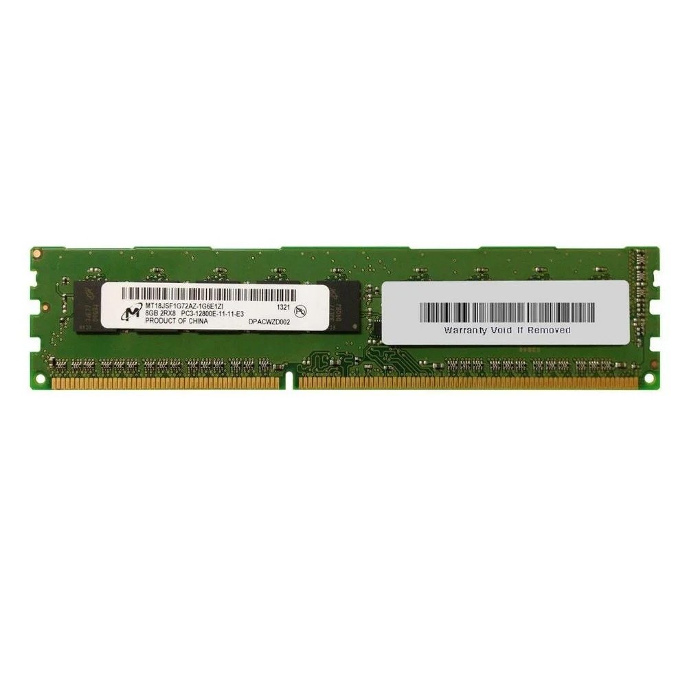 MT18JSF1G72AZ-1G6 Micron Memória 8GB DDR3 1600Mhz ECC UDIMM