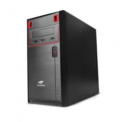 MT-21BK C3 Tech Gabinete 2 Baias ATX/Micro Com Fonte