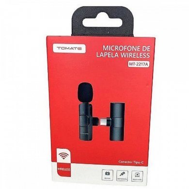 Tomate microfone de lapela wireless para USB-C