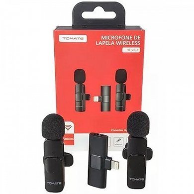 Tomate kit microfones de Lapela wireless para Lightning