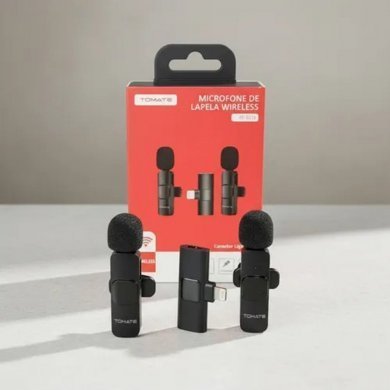 Tomate kit microfones de Lapela wireless para Lightning