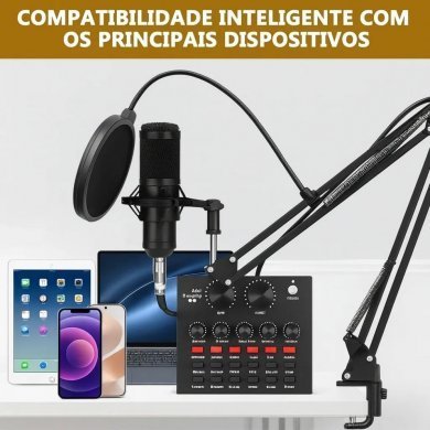 Tomate microfone cardioide profissional com braço articulado