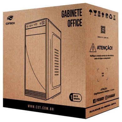 MT-36BK C3Tech gabinete 36BK Office Micro-ATX mid tower preto