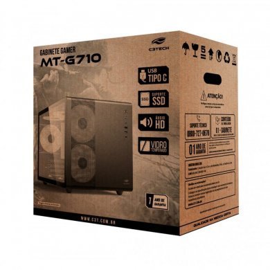 C3Tech Gabinete Gamer Aquarius Mini Tower mATX