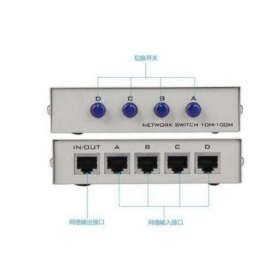 MT-RJ45-4 Chaveador manual LAN 4x RJ45 8P8C