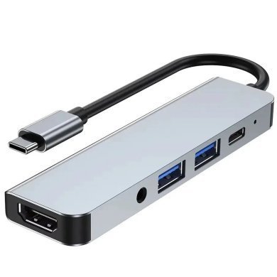 MTV-615 Tomate adaptador 5x1 USB-C para 2x USB USB-C P2 HDMI 4K