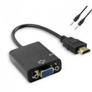 Tomate conversor HDMI para VGA 1080P 60Hz com saída de áudio P2