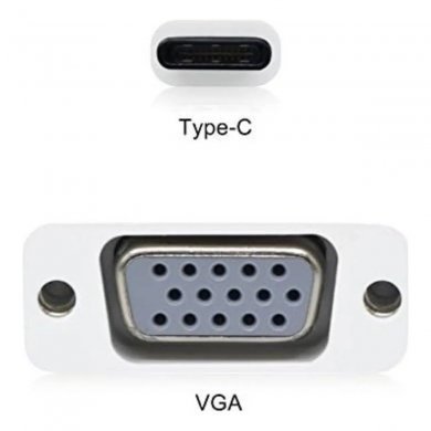 Tomate adaptador de vídeo USB-C para VGA FullHD 60Hz