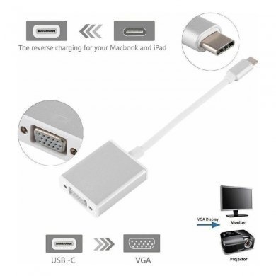 Tomate adaptador de vídeo USB-C para VGA FullHD 60Hz