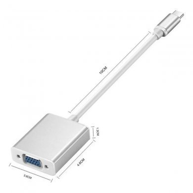 Tomate adaptador de vídeo USB-C para VGA FullHD 60Hz